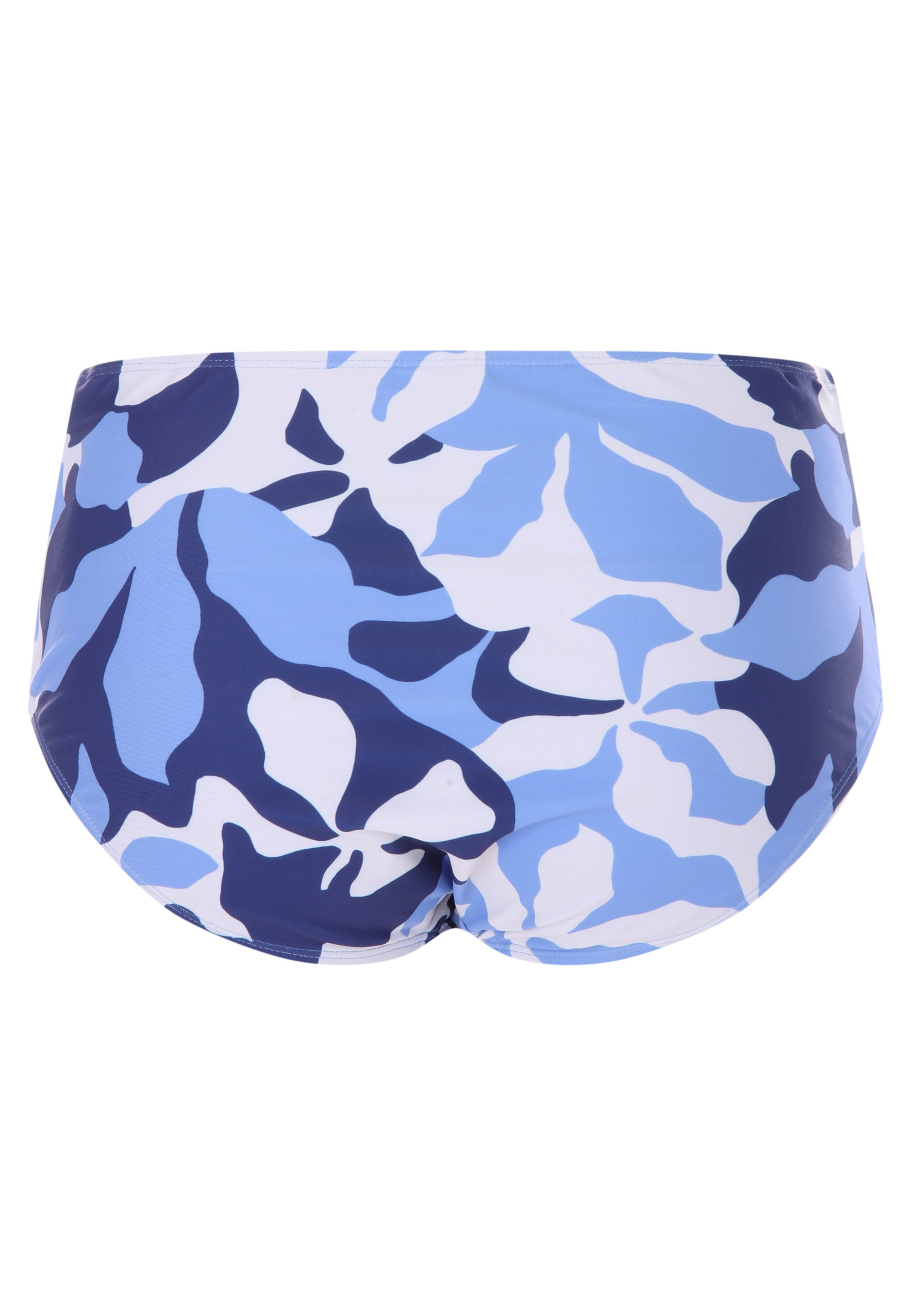 Womens Blue Floral High Waisted Bikini Brief Peacocks