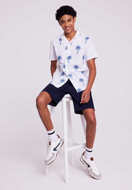 Older Boys Navy Plain Chino Shorts