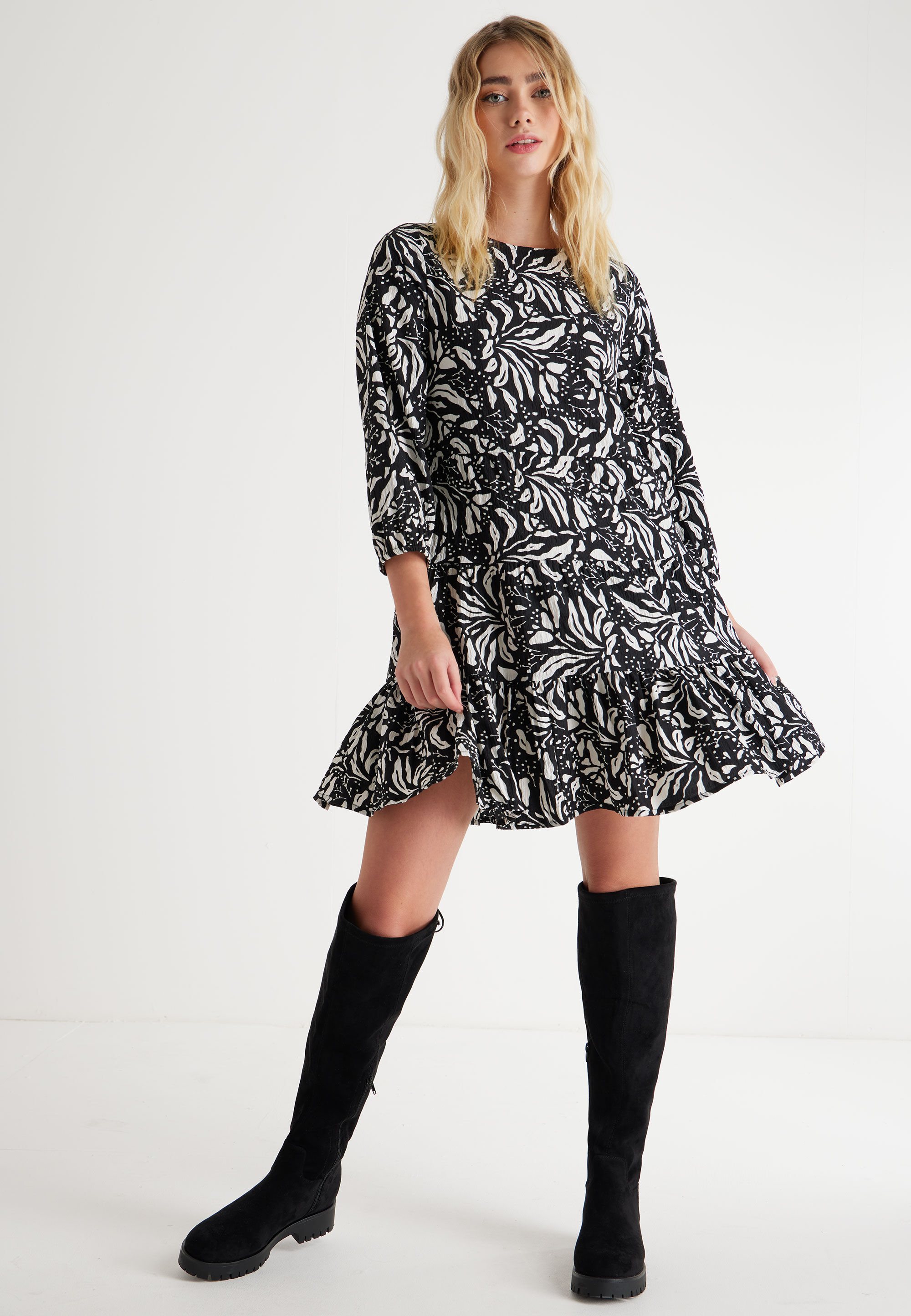 Peacocks black shop floral dress