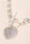 Womens Silver Chunky Heart Charm Necklace