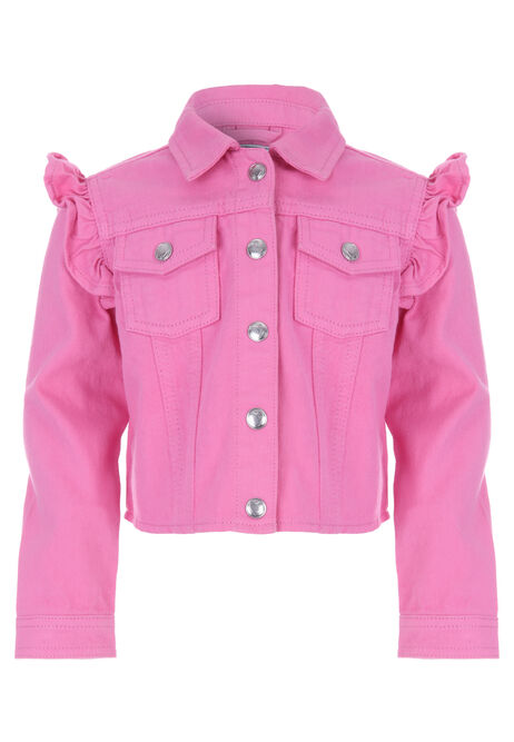 Younger Girls Pink Denim Jacket