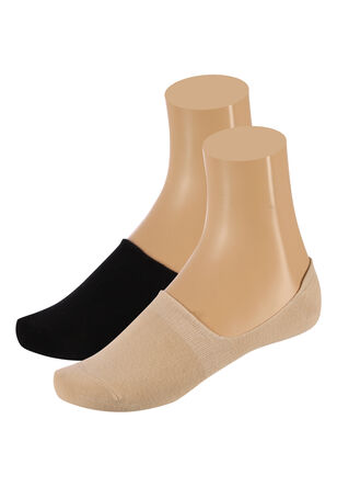 Womens 5pk Beige Square Front Footlets
