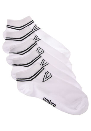 Mens 5pk White Umbro Trainer Socks