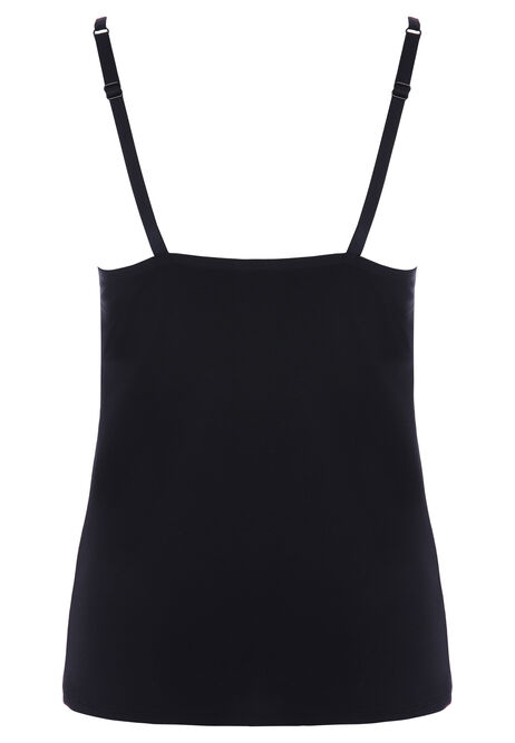 Womens Black Bust Support Cami Vest