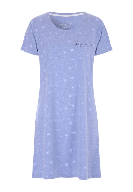 Womens Blue Denim Star Nightdress