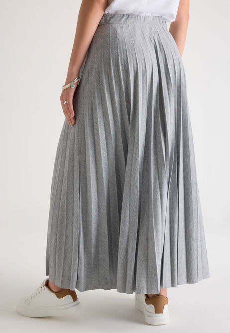 Womens Grey Pleated Jersey Skirt