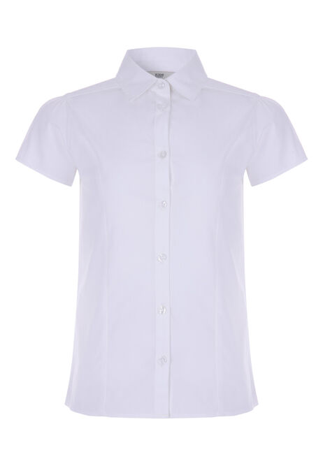 Older Girls White Short Sleeve Shirt 