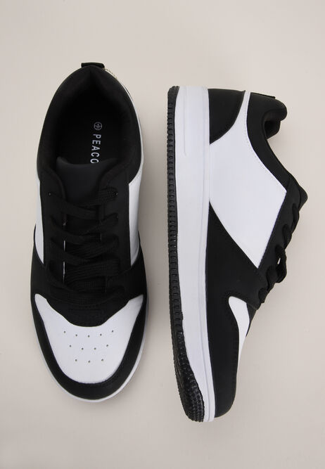 Womens Black Casual Contrast Trainer