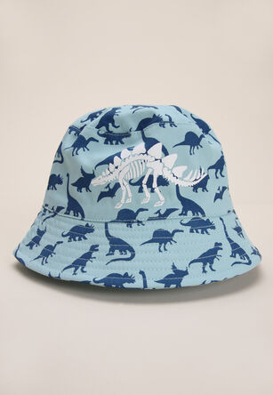 Younger Boy Light Blue Dino Bucket Hat