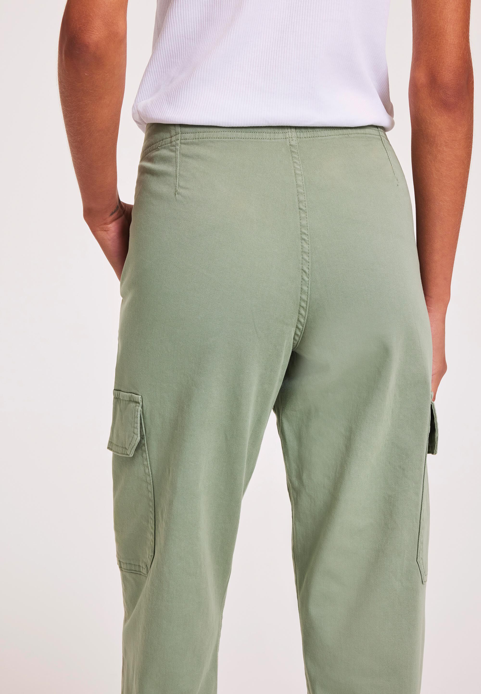 Womens Khaki Cuffed Cargo Trouser Peacocks