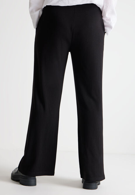 Womens Black Wide Leg Trousers 