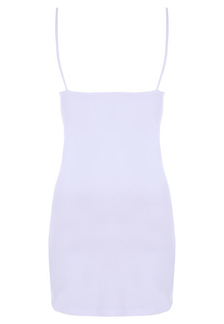 Womens White Stretch Longline Cami Vest