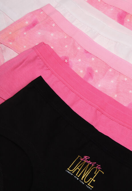 Older Girls 5pk Pink Star Print Shorts