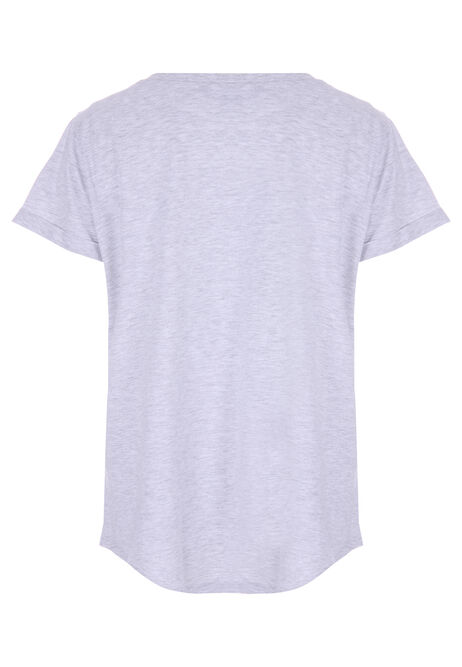 Womens Grey New York City Slogan T-shirt