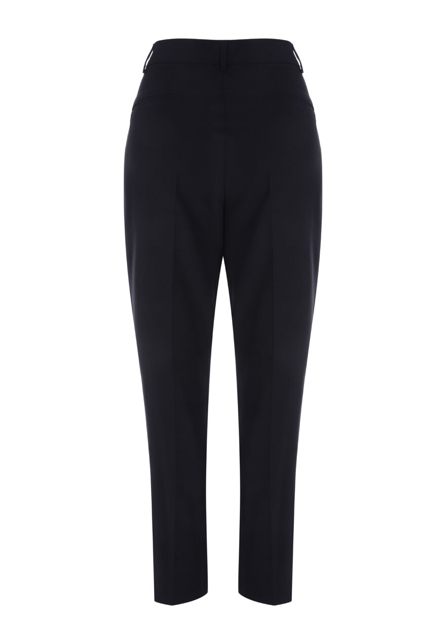Womens Black Tapered Leg Trousers Peacocks