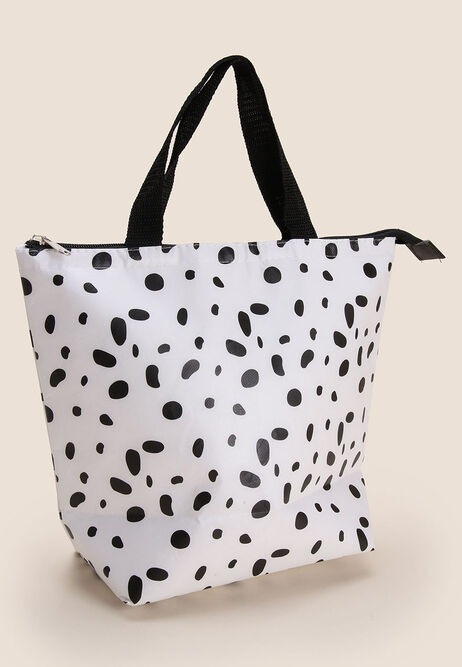 Womens Large Monochrome Lunch Bag