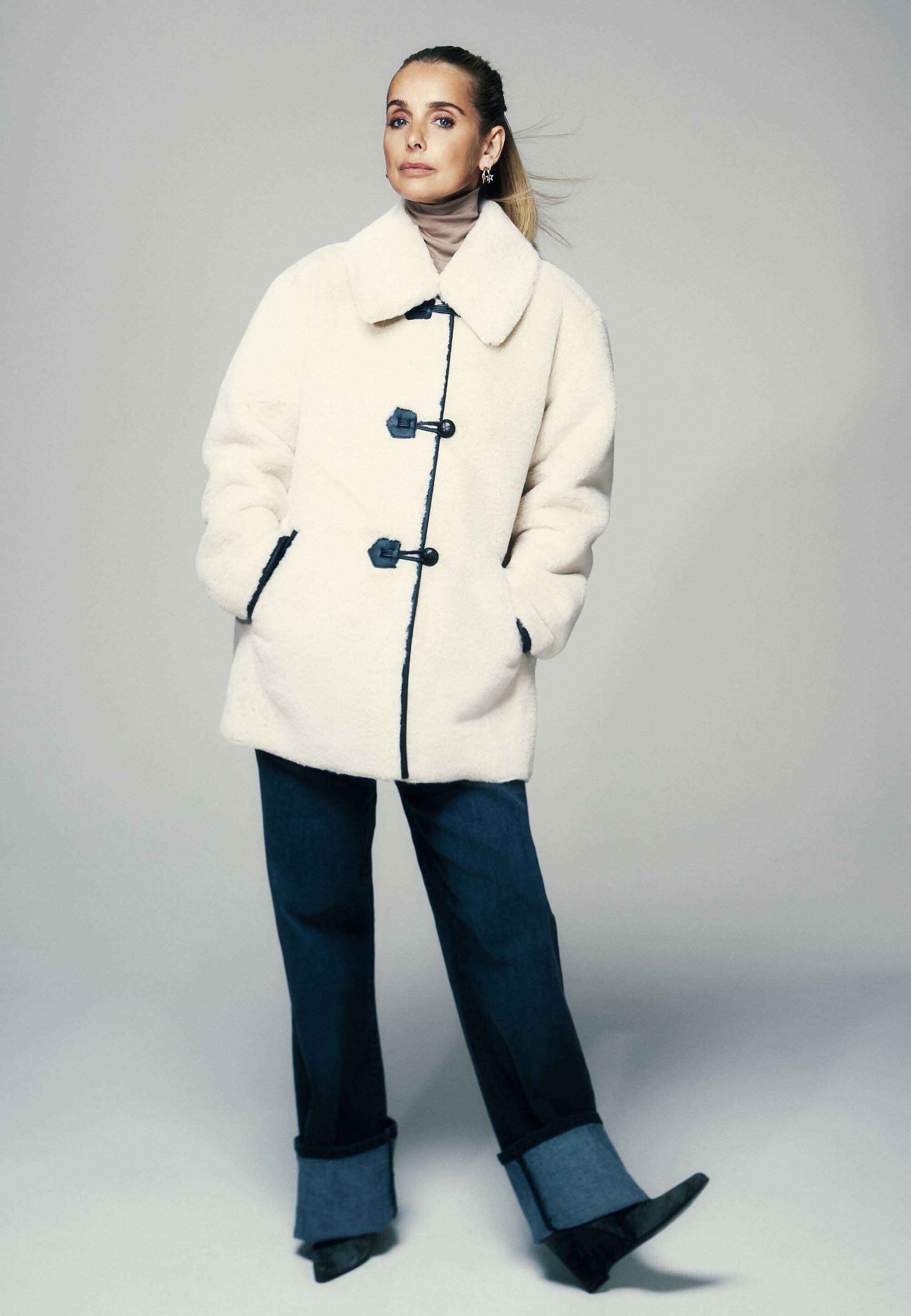 White duffle coat hot sale
