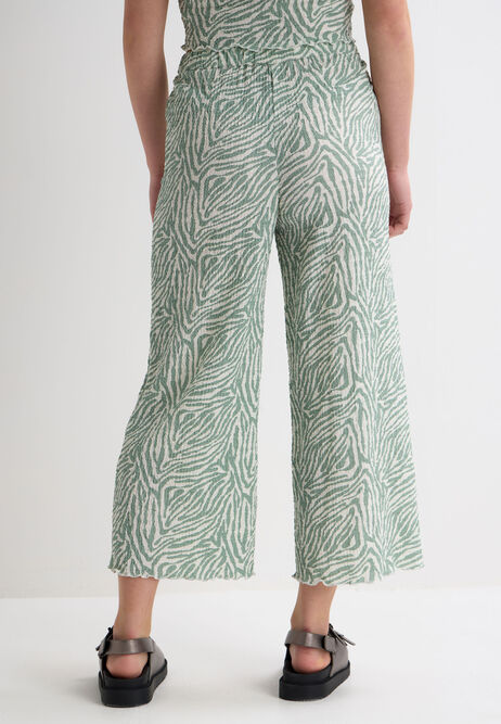 Older Girls Mint Zebra Print Culottes