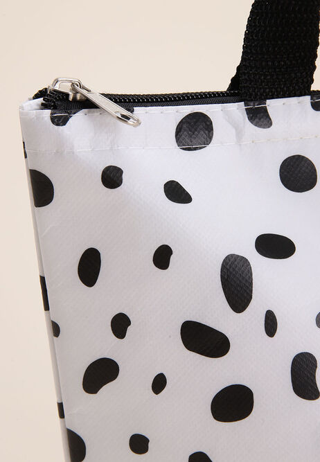 Womens Large Monochrome Lunch Bag