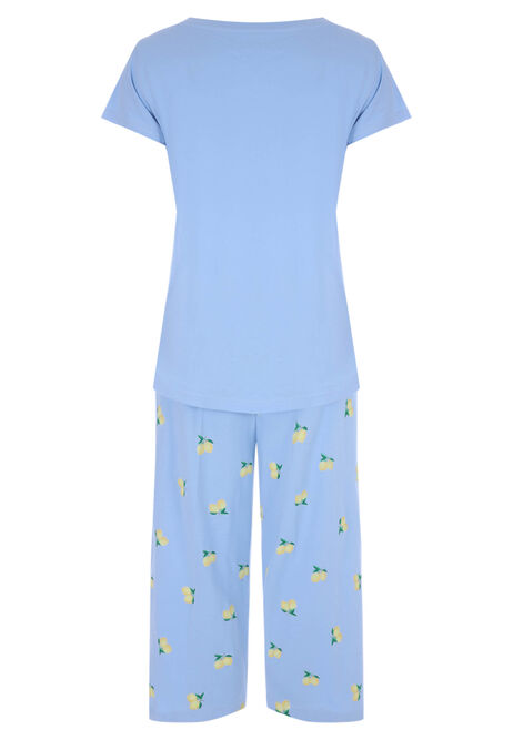 Womens Blue Lemons Pyjama Set