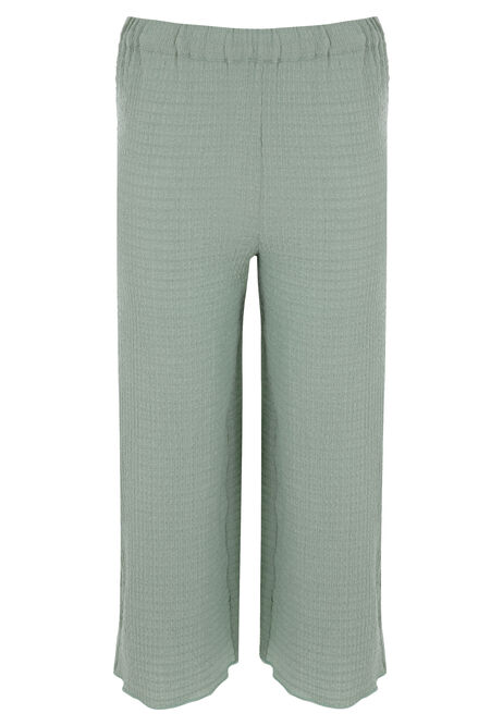 Older Girls Khaki Green Crinkle Culottes