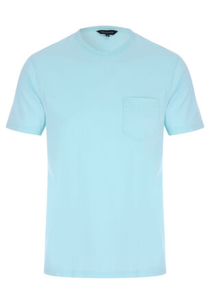 Mens Blue Pocket T-shirt