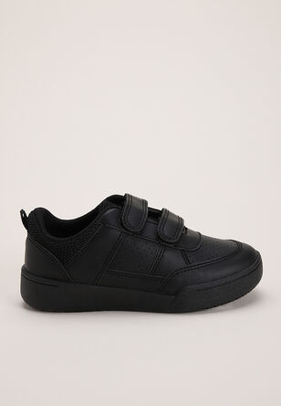Younger Boys Black Velcro Smart Trainers