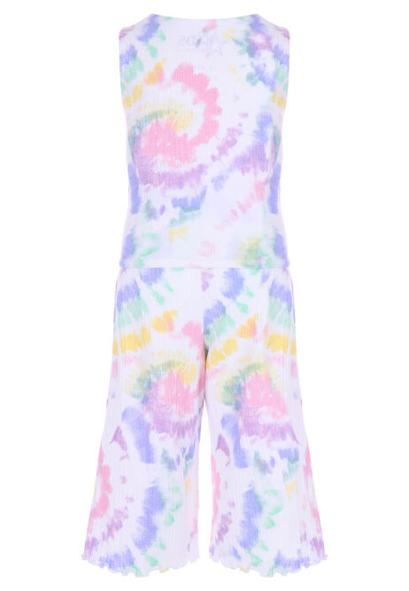Younger Girls Tie-Dye Culotte & Vest Set