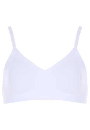 Older Girls White Bonded Crop Top