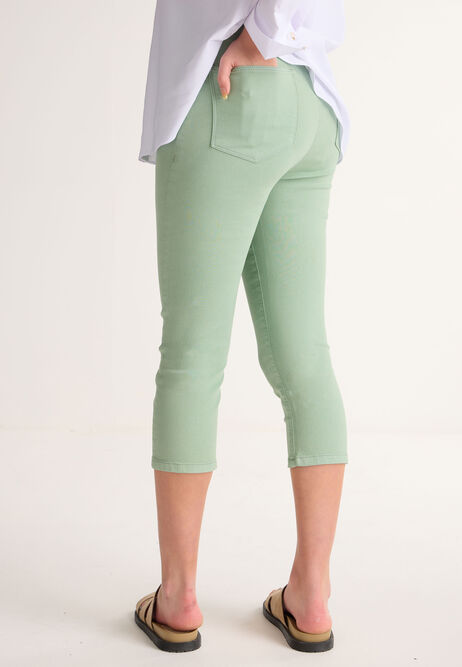 Womens Kate Khaki Crop Jeggings