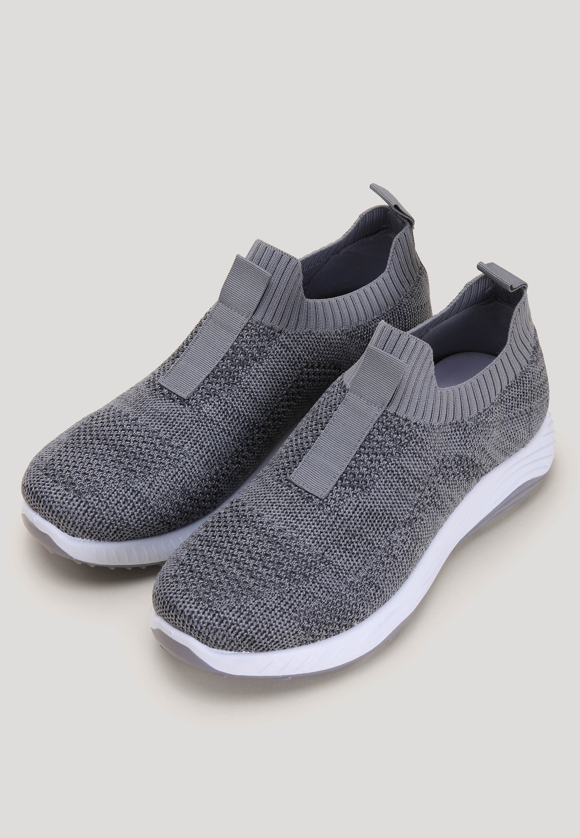 Ladies grey slip on trainers hot sale