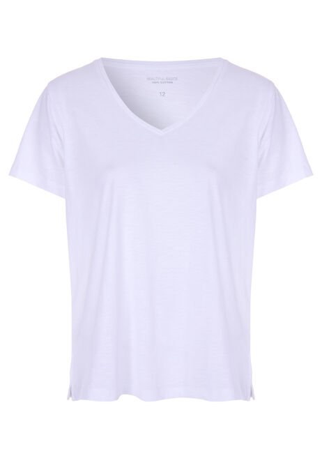 Womens White Loose Fit T-shirt