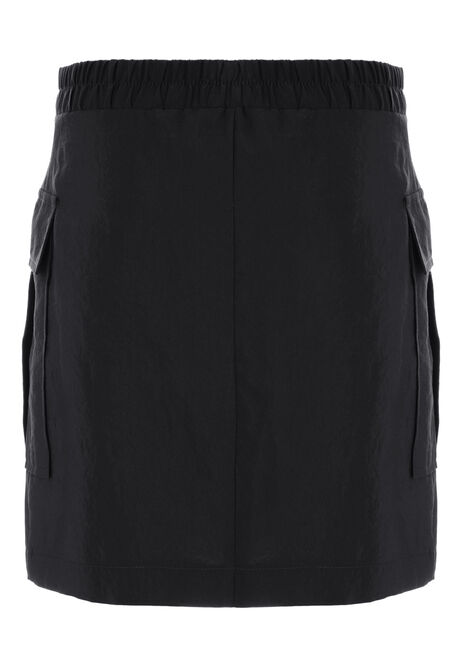 Older Girls Black Utility Mini Skirt