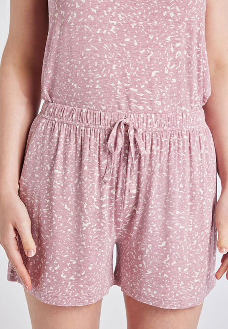 Womens Light Pink Pyjama Shorts 