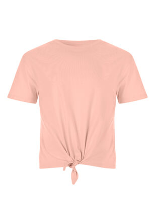 Older Girls Dusky Pink Knotted T-Shirt