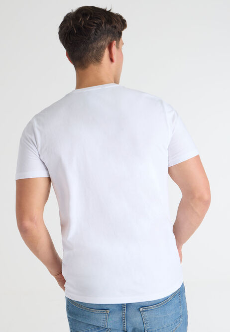 Mens White LA Short Sleeve T-Shirt