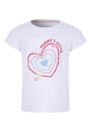 Younger Girls White Mothers Day Slogan T-Shirt