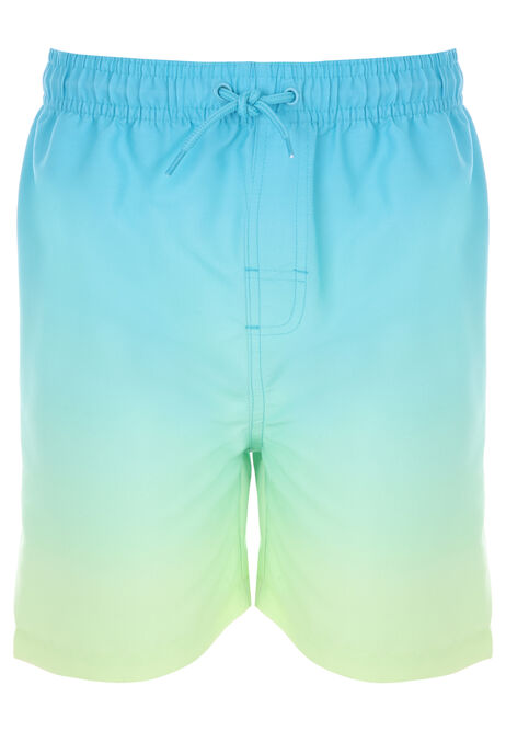 Younger Boys Green Ombre Swim Shorts