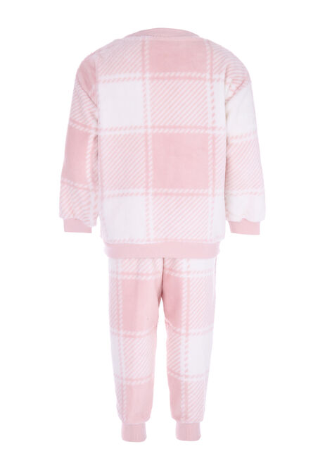 Girls Pink Check Twosie Pyjamas Set
