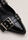 Womens Black Biker Strap Slingback Ballet Pump