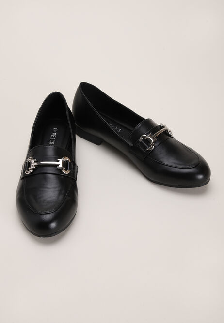 Womens Black Snaffle Loafer 