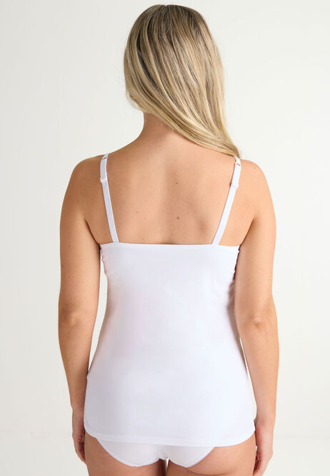 Womens Plain White Cami Vest