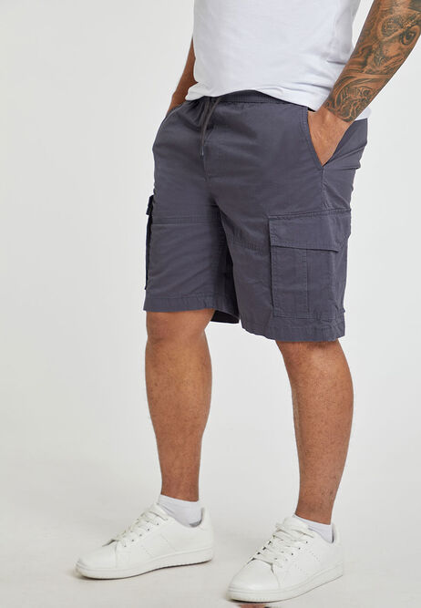 Mens Plain Blue Cargo Shorts