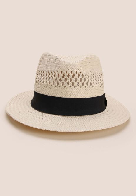 Mens Natural Straw Panama Hat