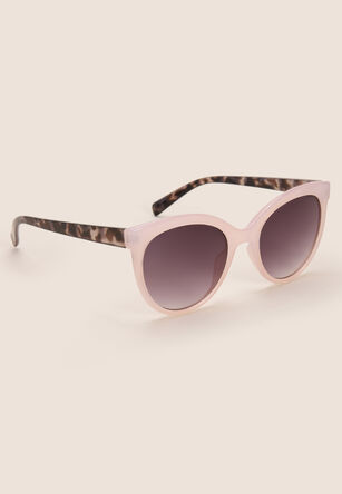 Womens Cream & Tortoiseshell Cats Eye Sunglasses