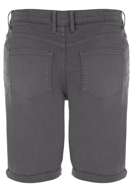 Mens Plain Charcoal Mid Length Shorts