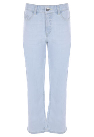 Older Girls Light Blue Straight Cut Jeans