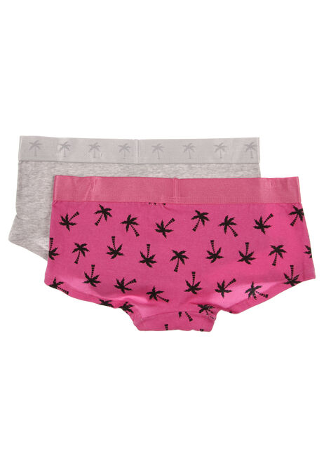 Older Girls 2pk Pink Palm Print Shorts