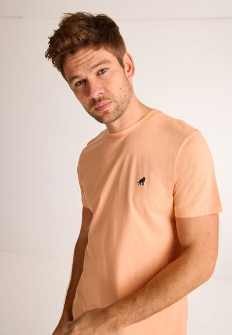 Mens Light Orange Basic T-Shirt