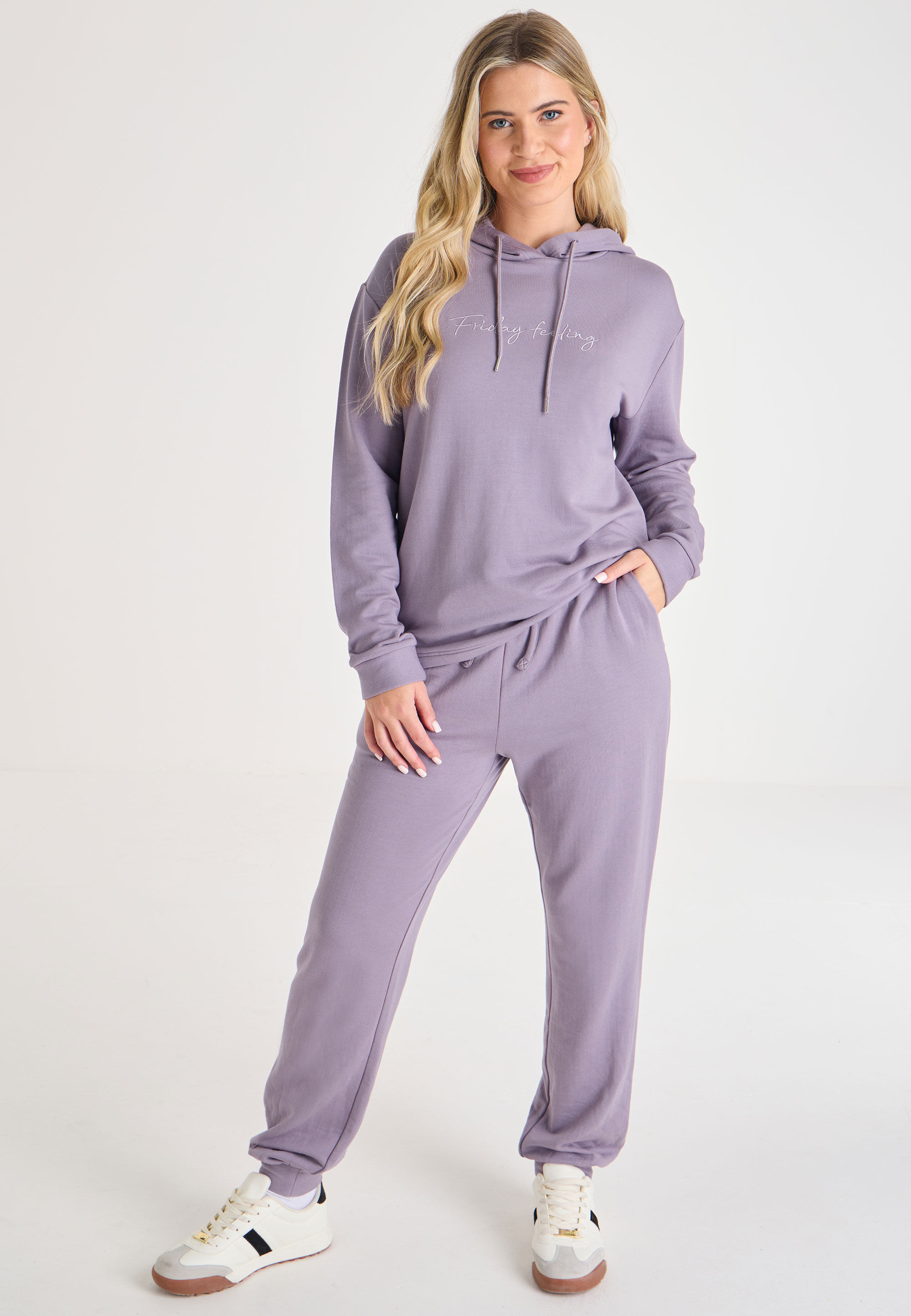 Womens Lilac Brushed Hoodie Pyjama Top Peacocks